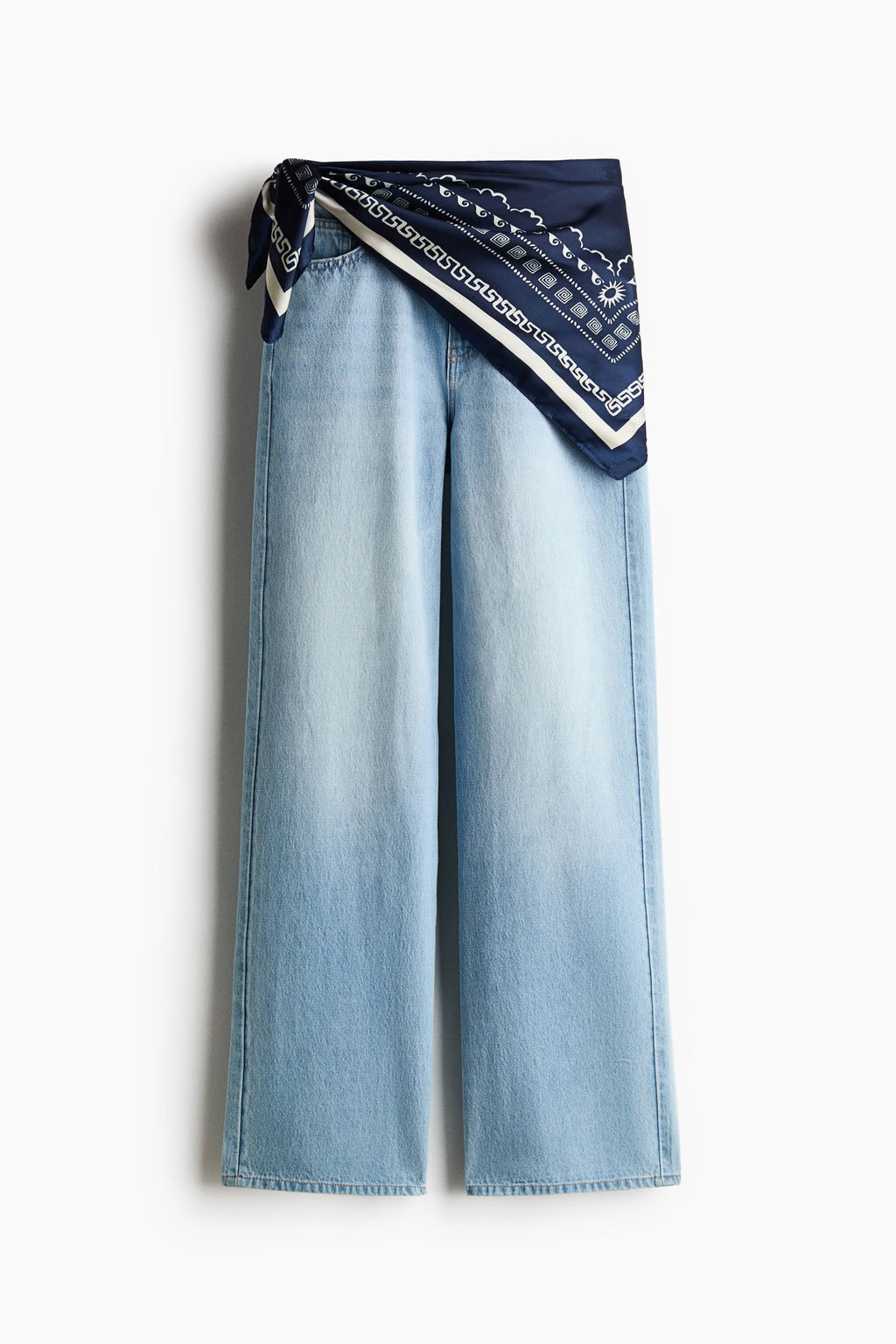 Vaquero con fular Straight High Waist - H&m фото 2