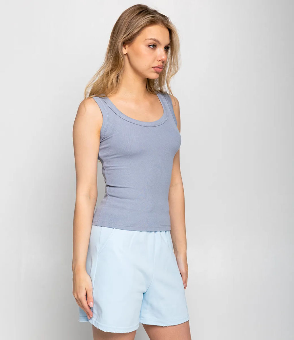 Майка #КТ22301, серо-голубой