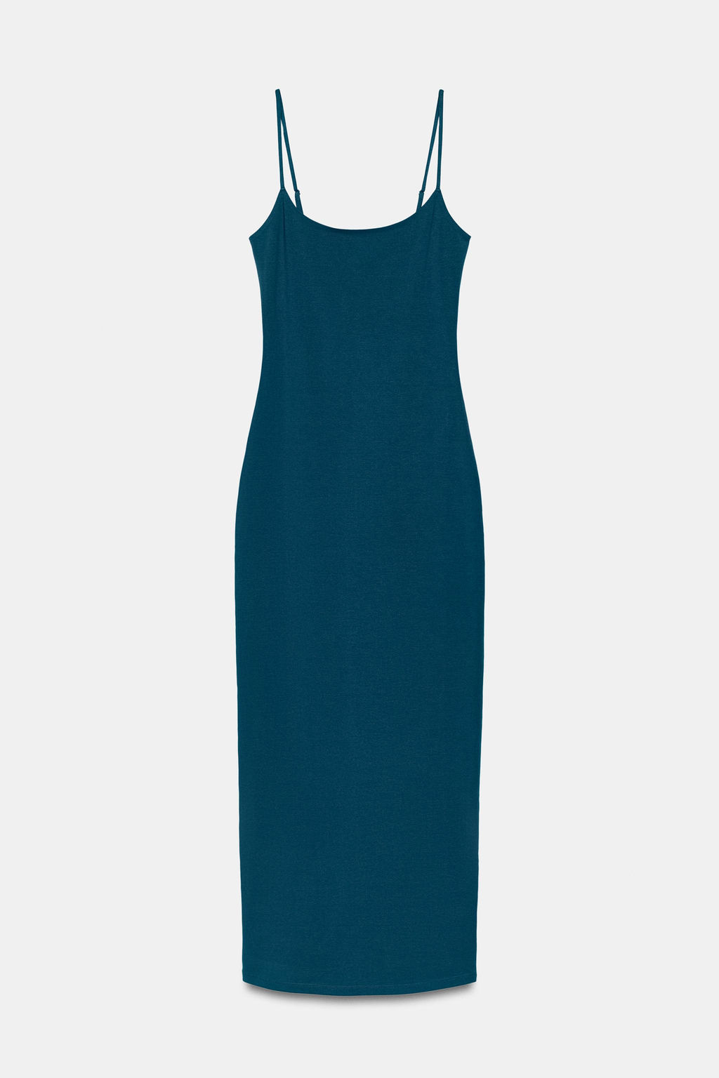 VESTIDO MIDI TIRANTES / Azul pato - Zara фото 7