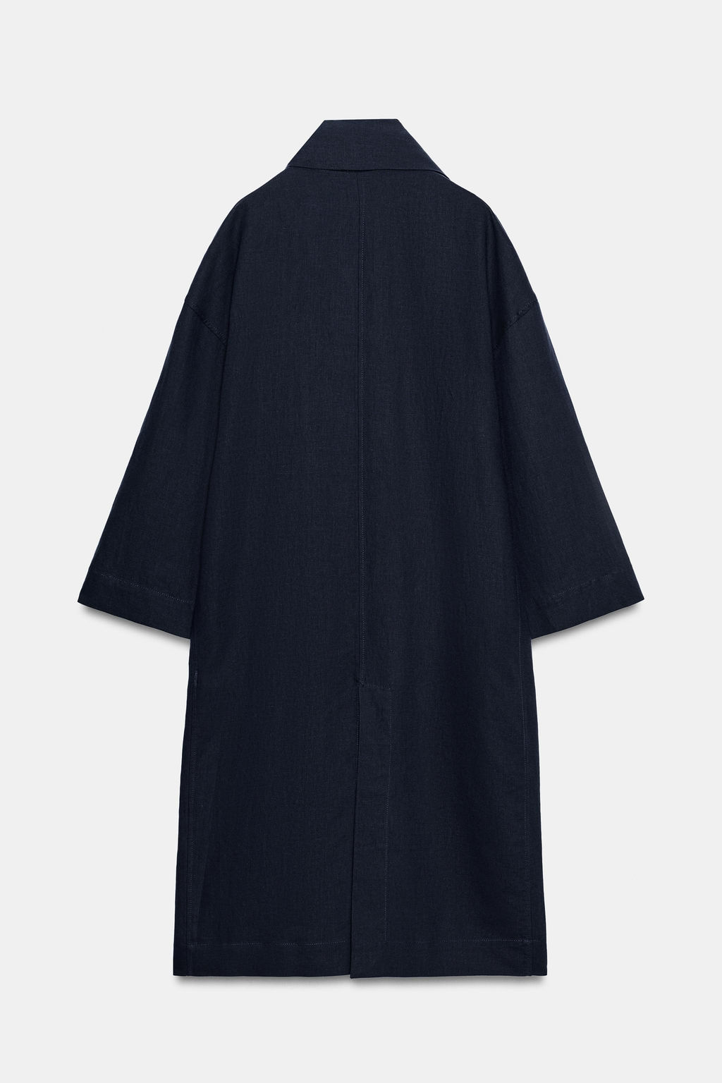 ABRIGO OVERSIZE CON LINO ZW COLLECTION / Marino - Zara фото 6