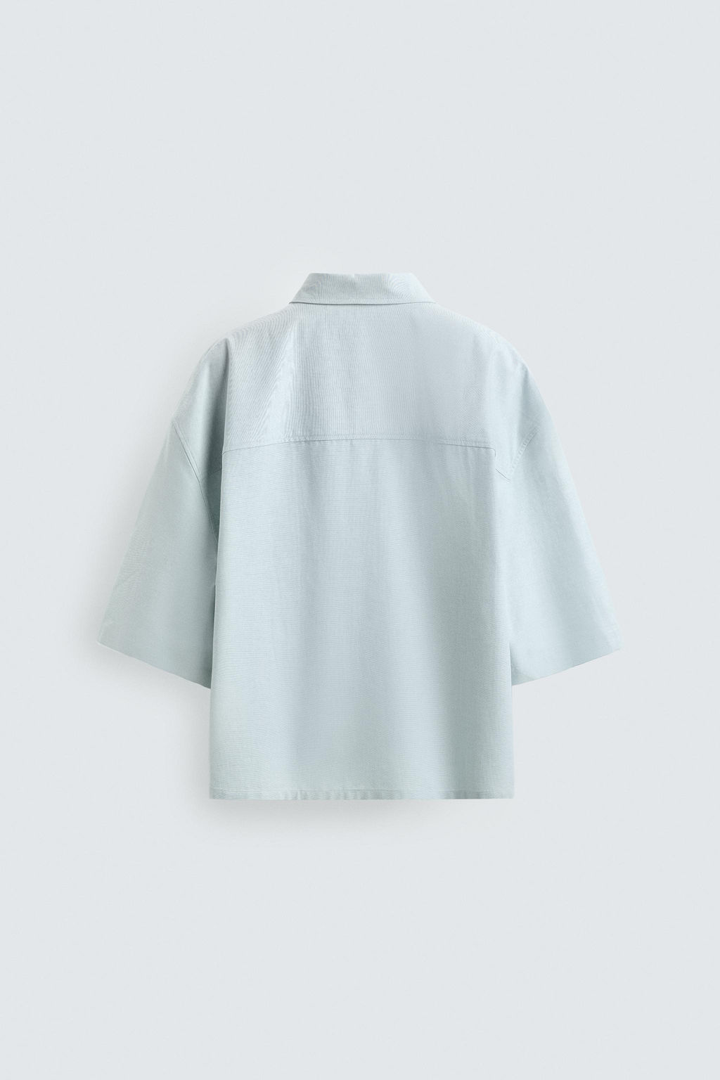 CAMISA BOXY FIT BOLSILLO / Verde agua - Zara фото 9
