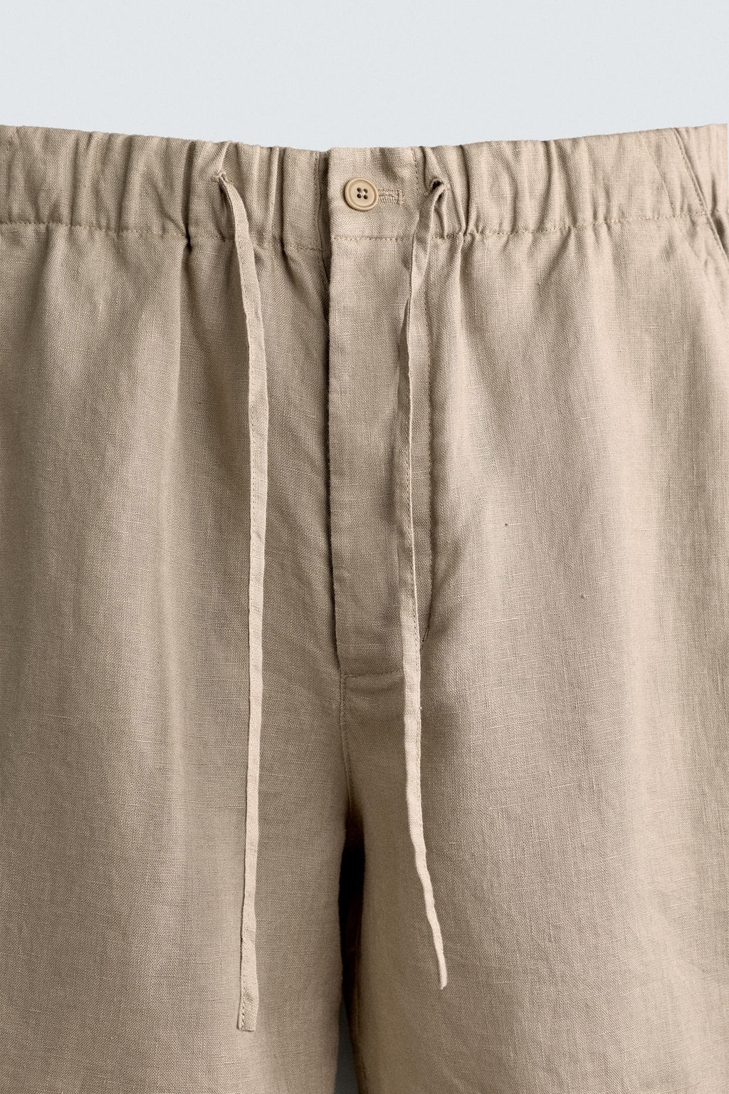 BERMUDA RELAXED FIT 100% LINO / Gris topo