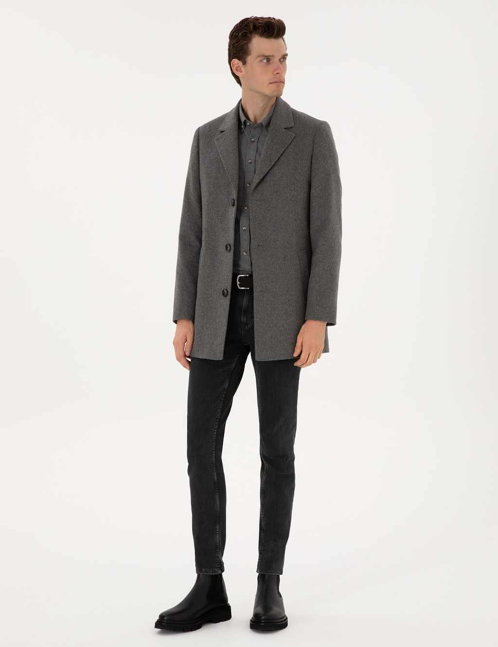 Gri Ex. Slim Fit Ka_e Kaban - Pierre cardin фото 4