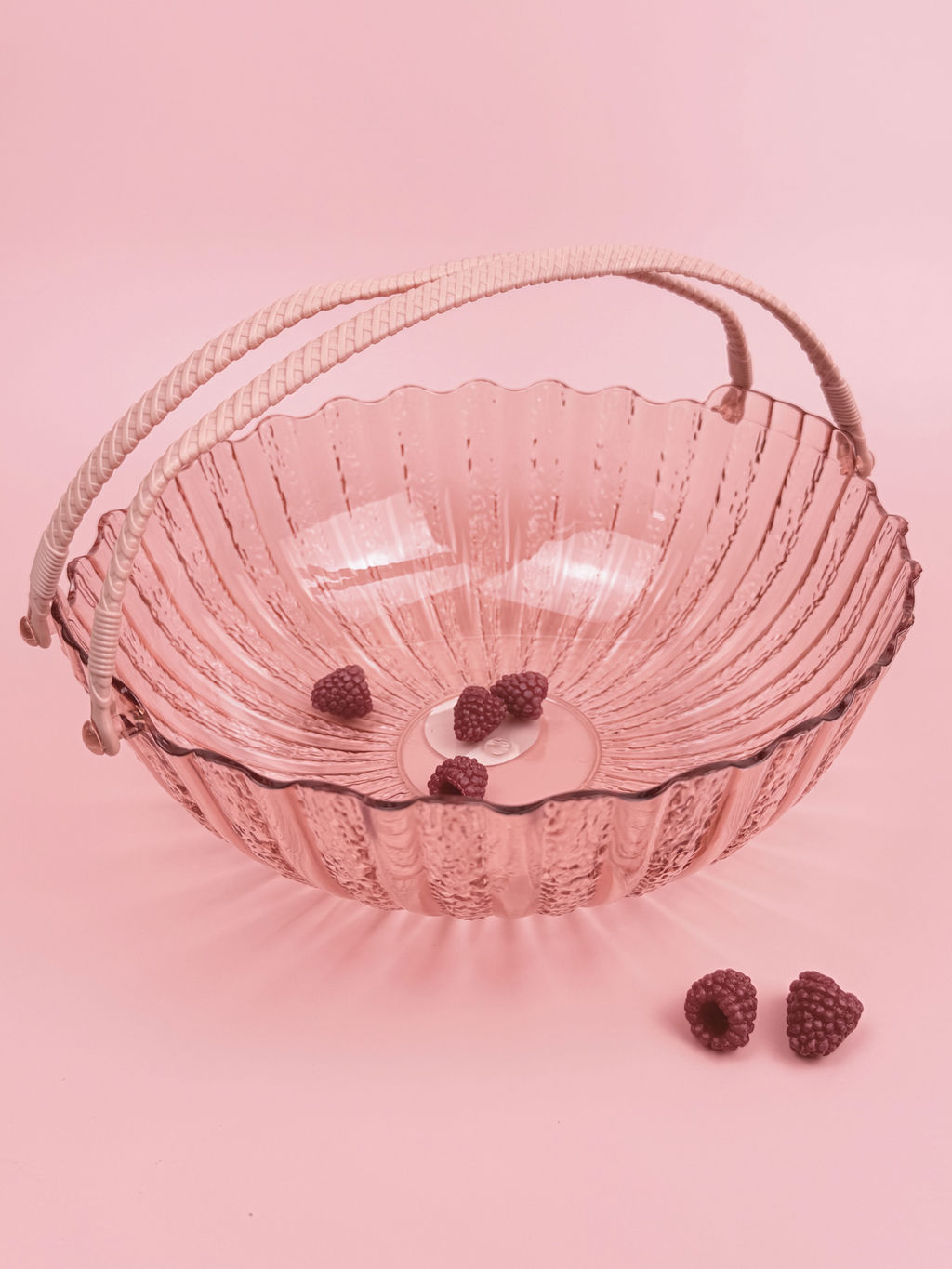 Ваза для фруктов с ручками 25см (пластик) цвет микс OLS-033А-47