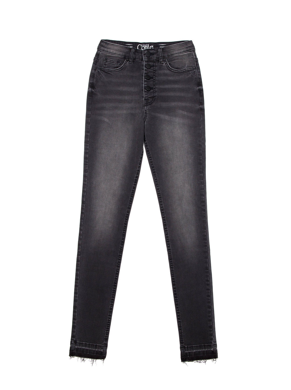 CONTE Моделирующие eco-friendly джинсы skinny с высокой посадкой CON-225 Lycra® washed black - Conte elegant фото 4