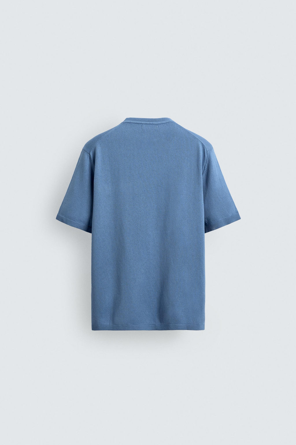 CAMISET PUNTO REGULAR FIT ALGOD?N / Azul - Zara фото 8