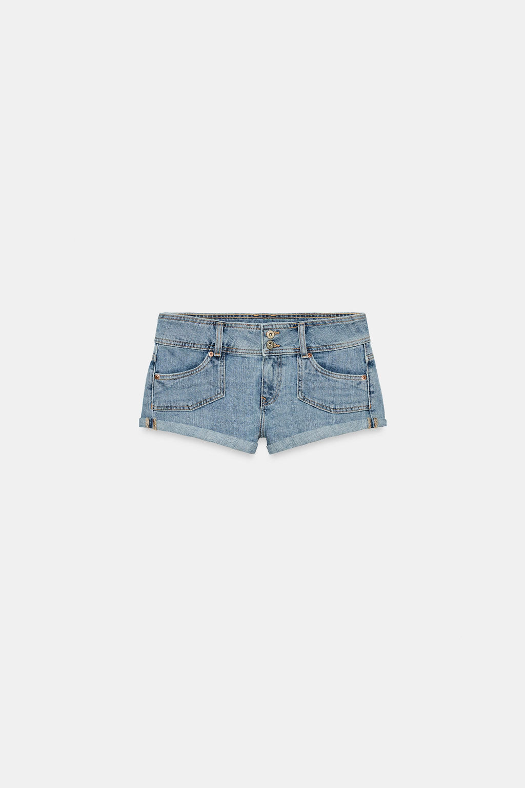 SHORTS MINI DENIM TRF BOLSILLOS / Azul - Zara фото 5