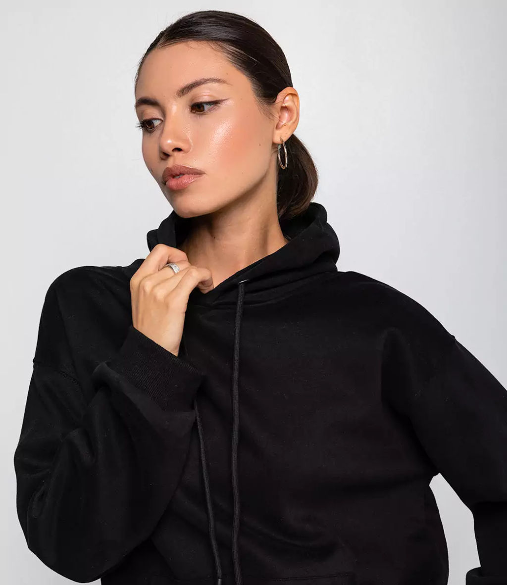 Худи #КТ7901, чёрный