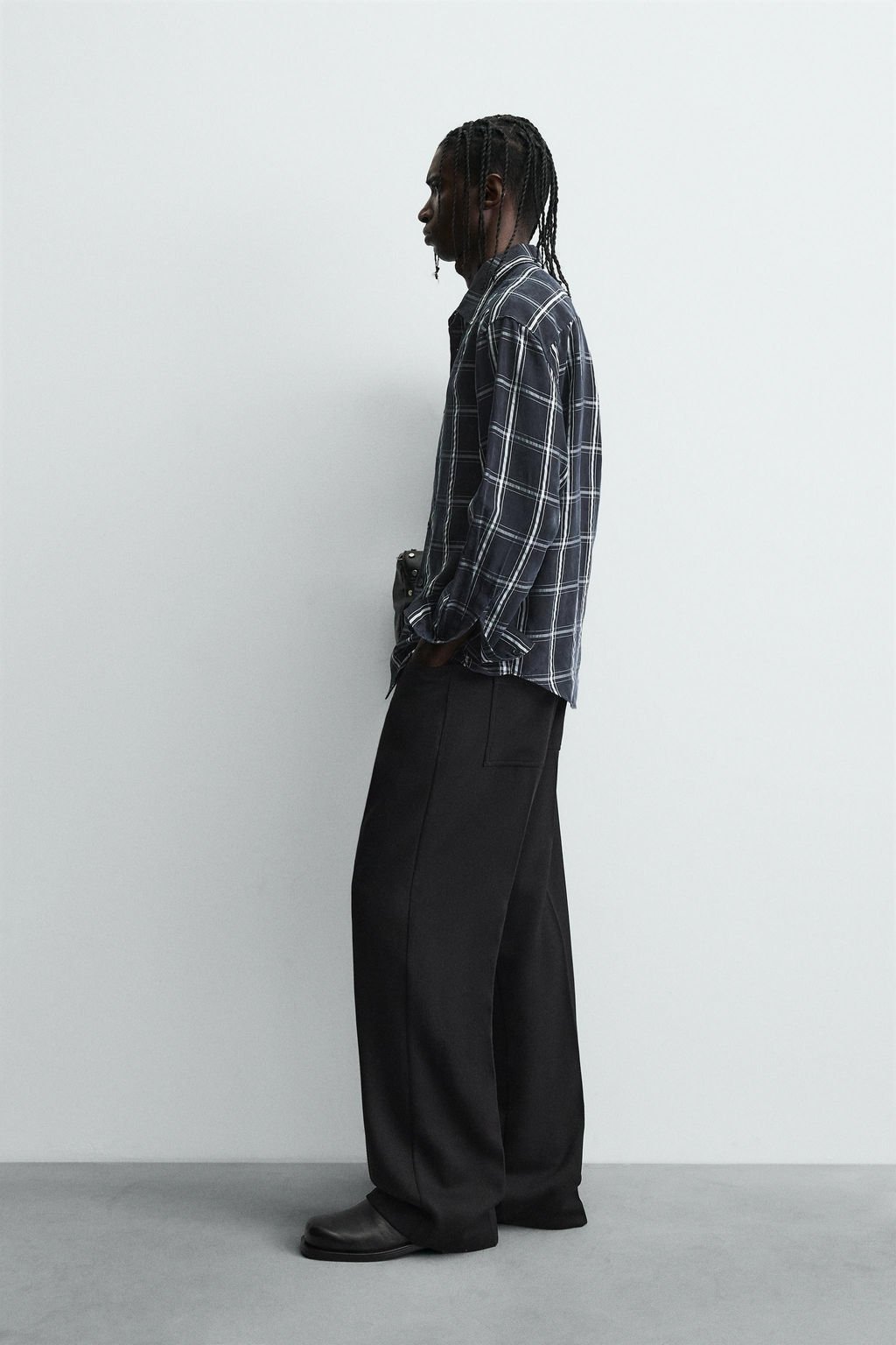FLOWING CHECK SHIRT - Zara фото 4