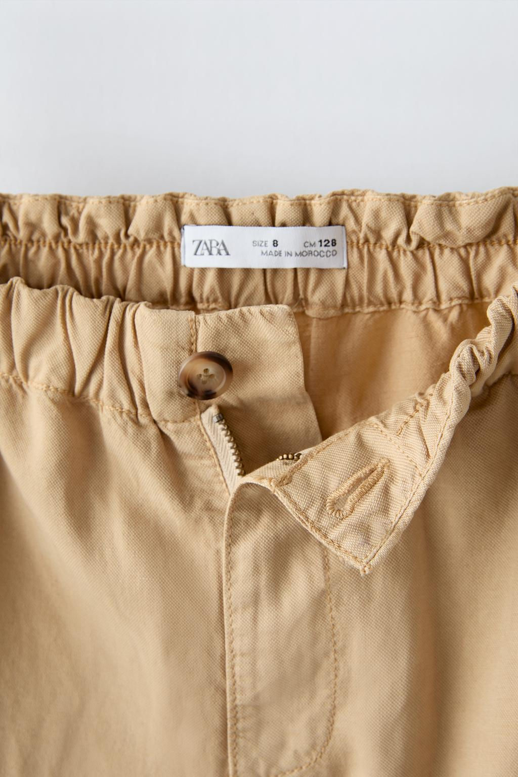 BUYUK CEPLI DOKUMLU PANTOLON - Zara фото 4