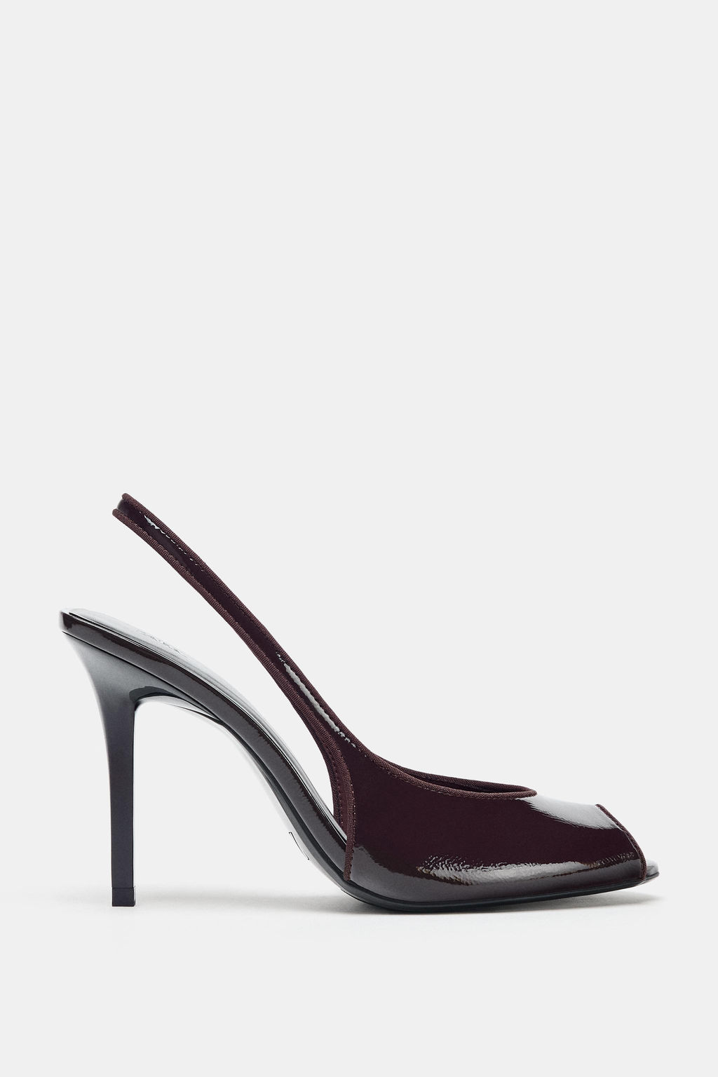 FAUX-PATENT HEELED SANDALS - Zara фото 2