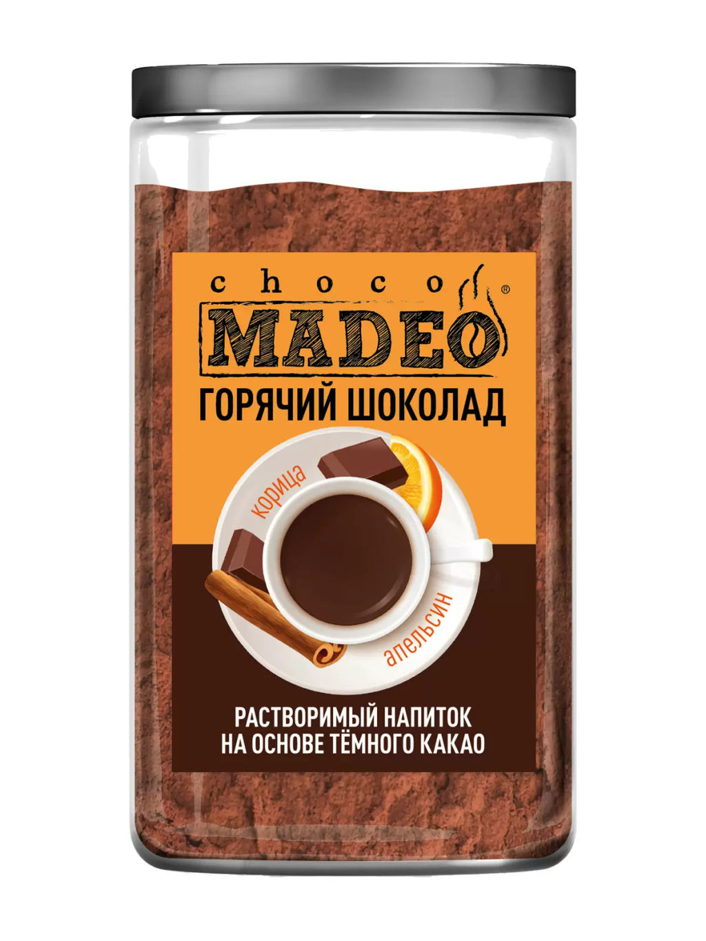 Напиток сухой растворимый Горячий шоколад Корица-Апельсин Мадео 0,500кг - Madeo фото 3