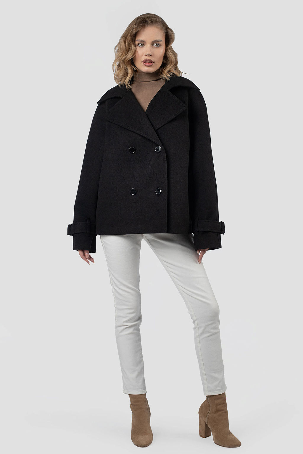 01-12222 Пальто женское демисезонное (пояс) - El podio фото 4
