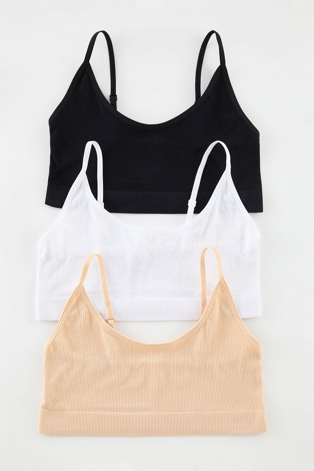 TRENDYOLMILLA Cok Renkli 3lu Paket Seamless/Dikissiz Balensiz Kaps?z Orme Bralette Sutyen THMAW25SU00020  фото 8