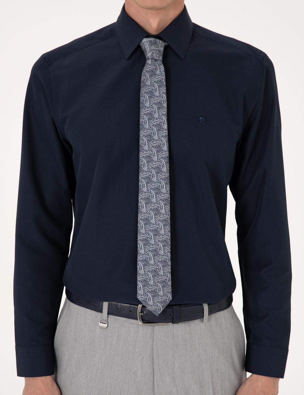 Lacivert Regular Fit Uzun Kollu Basic G_mlek