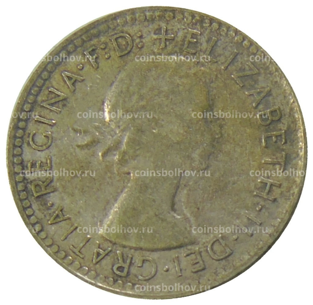 Монета 6 пенсов 1960 года Австралия