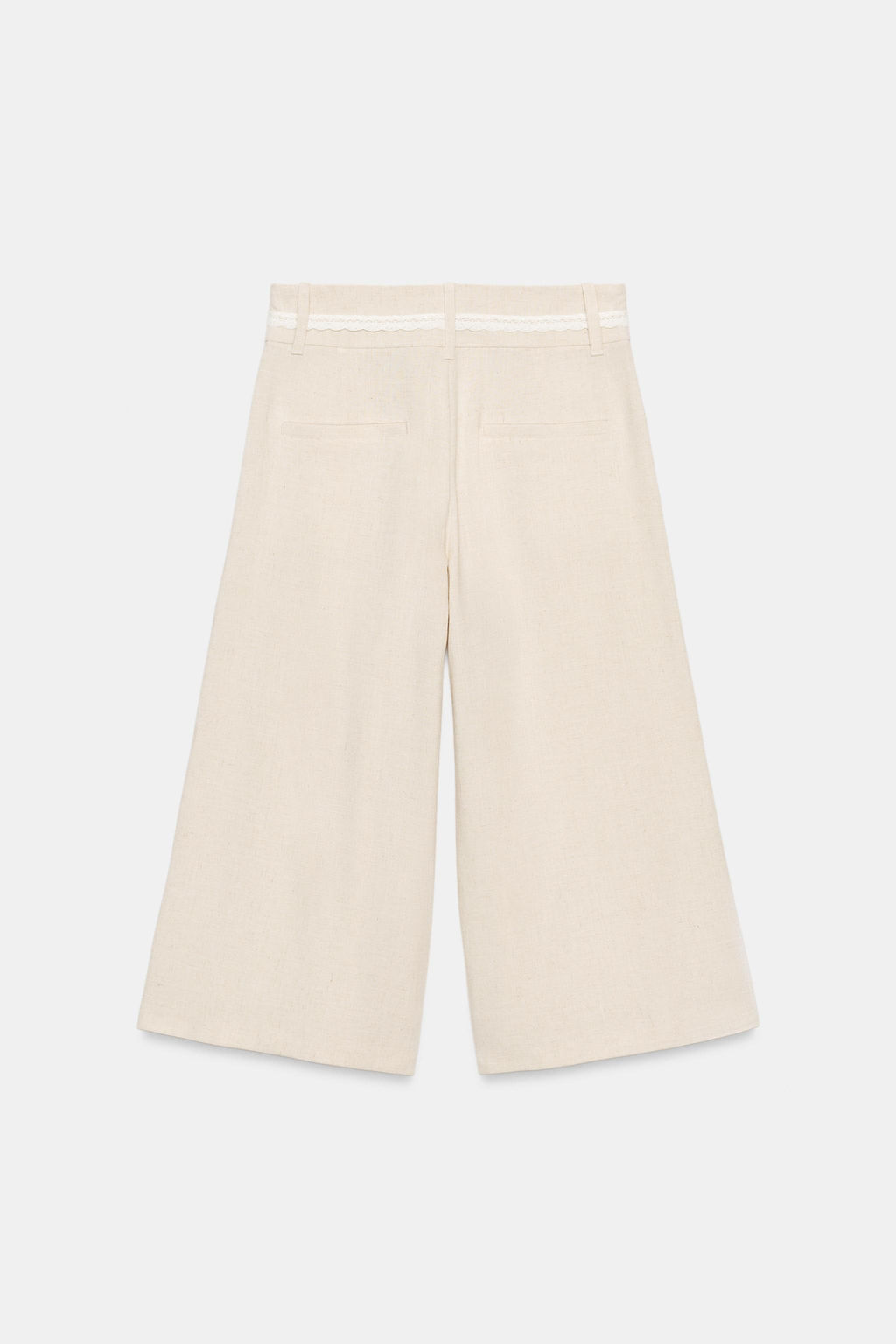 BERMUDA LARGA PUNTILLA CON LINO / Crudo - Zara фото 6