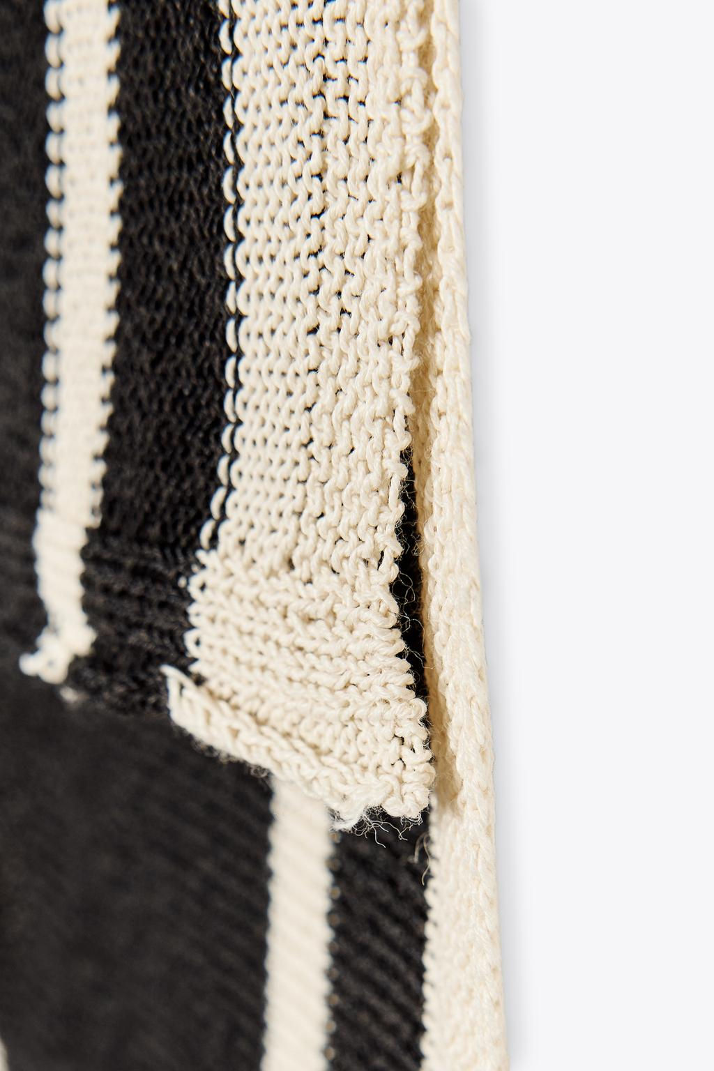 STRIPED KNIT TUNIC WITH LINEN - Zara фото 3