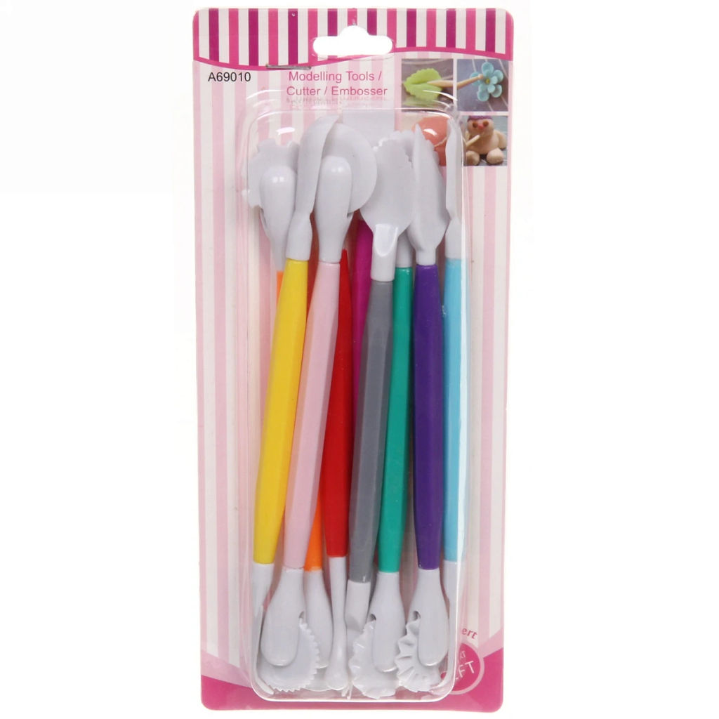 Цена за 2 шт. Инструменты для украшения тортов в наборе 9шт микс цветов