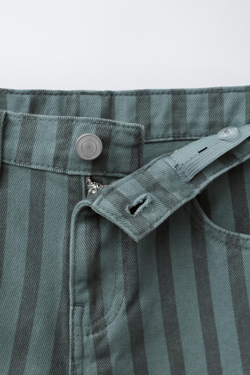 STRIPED WIDE-LEG JEANS - Zara фото 3