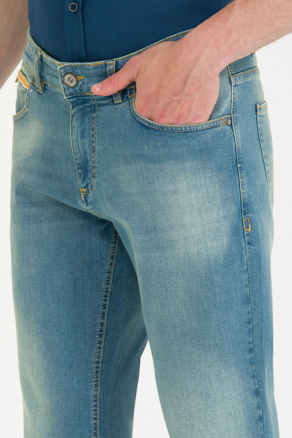 Мужские голубые джинсы - U.s. polo assn фото 5