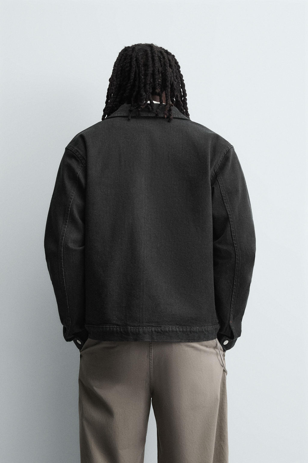 DENIM ZIP-UP OVERSHIRT - Zara фото 3