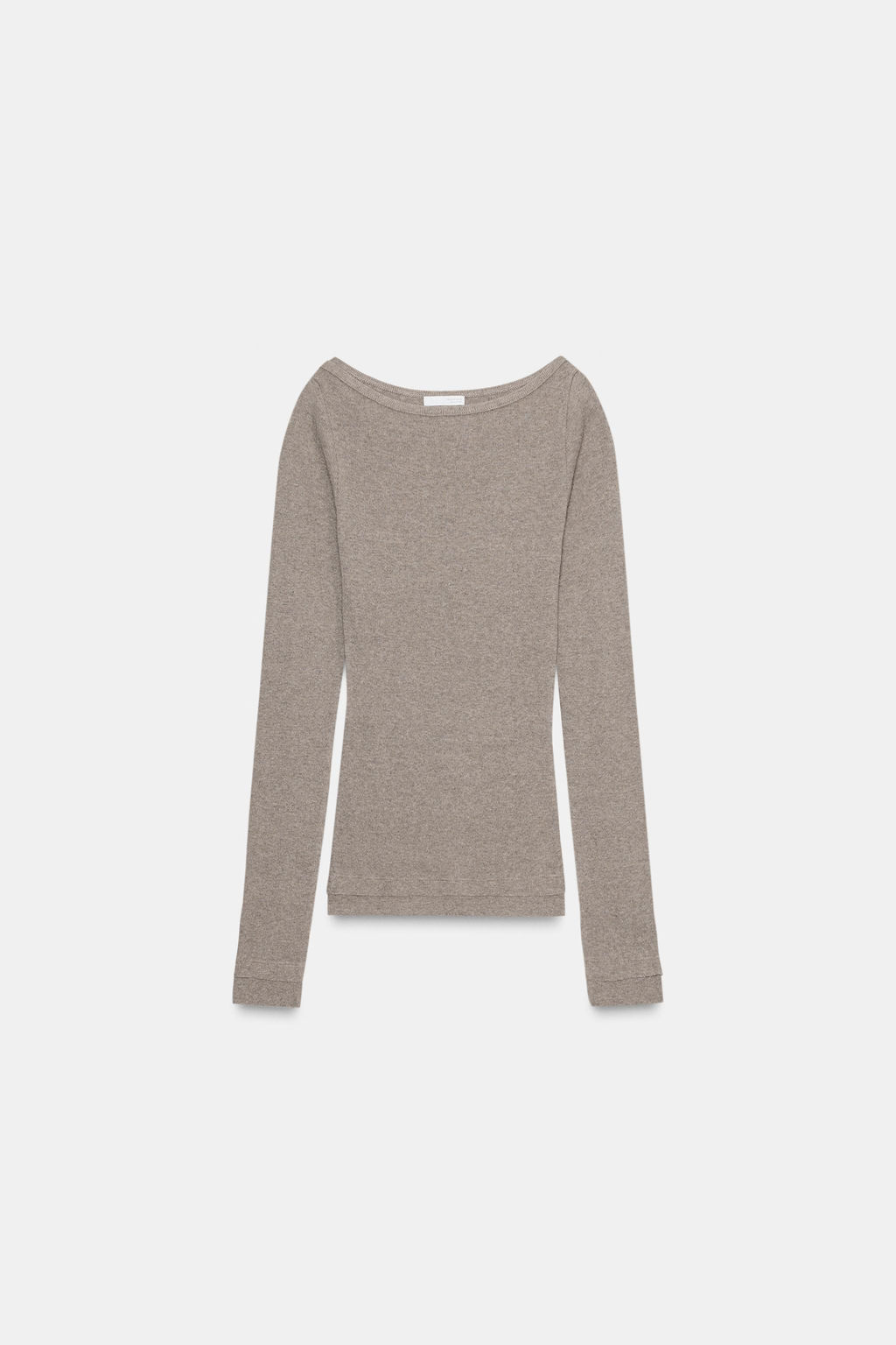 RIB BOAT NECK T-SHIRT - Zara фото 3