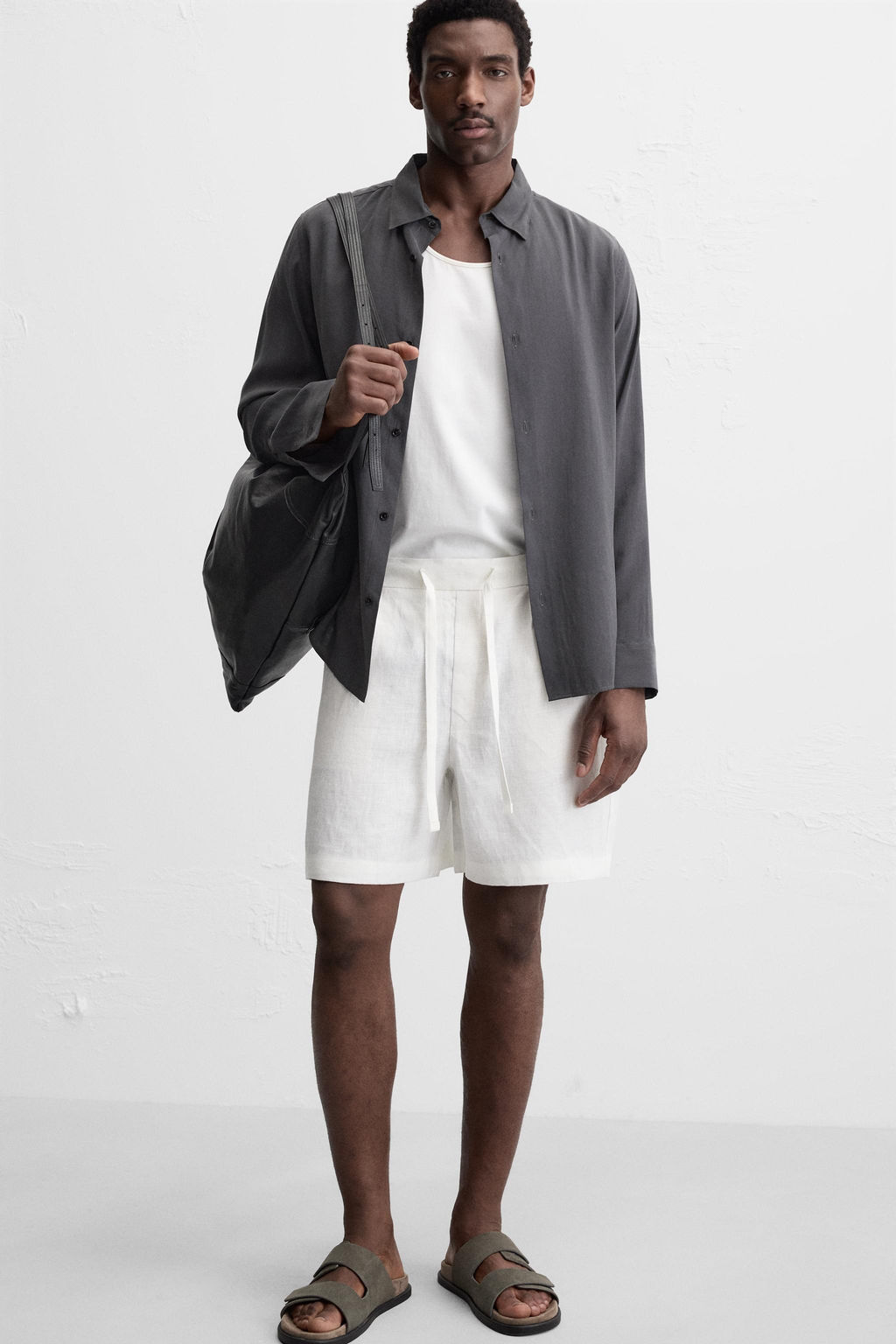 100% LINEN BERMUDA SHORTS - Zara фото 5