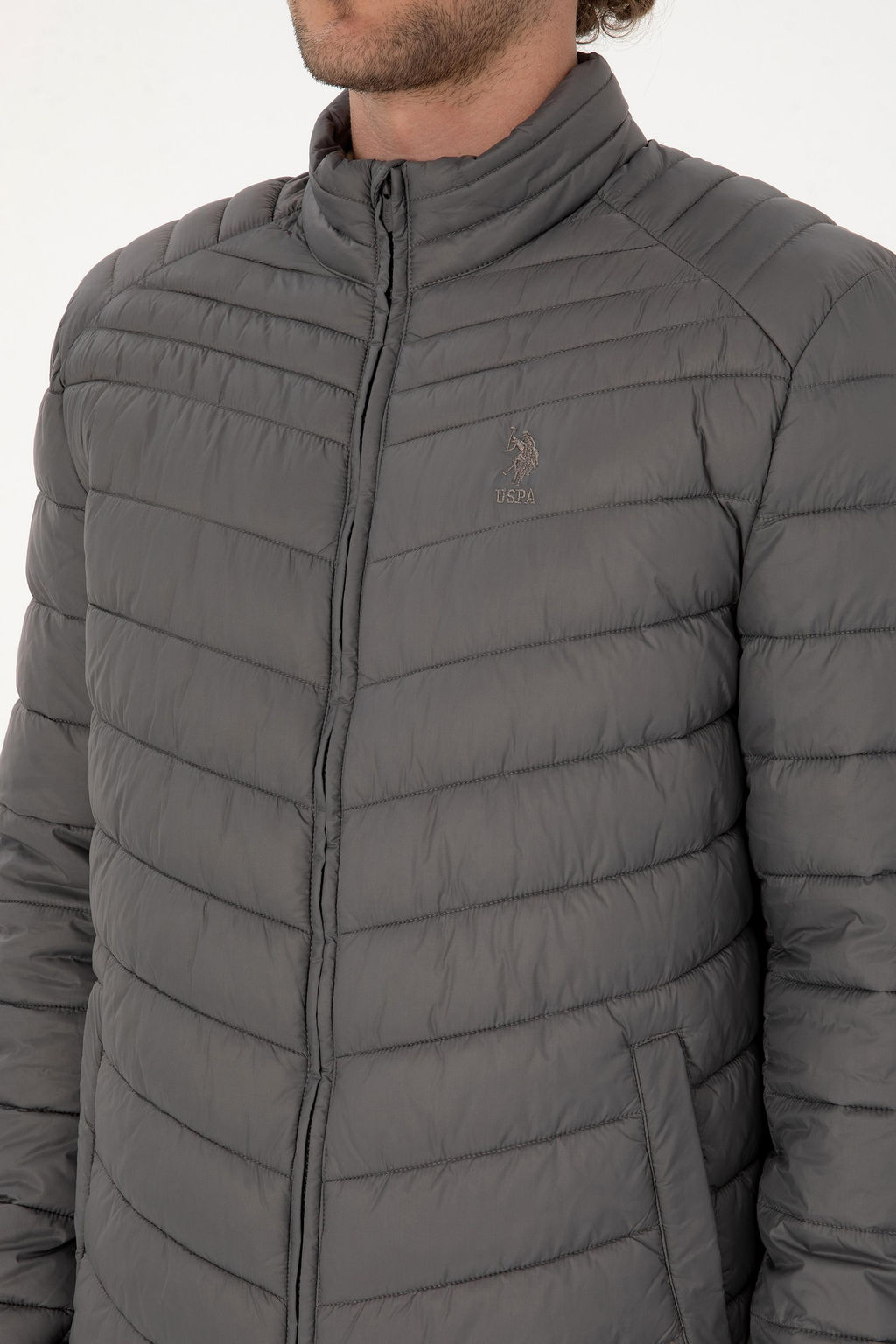 Erkek Gri Mont Sepette S_rpriz _ndirim