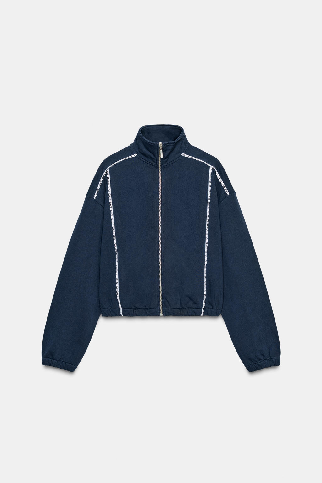 LACE DETAIL VOLUME SWEATSHIRT - Zara фото 5