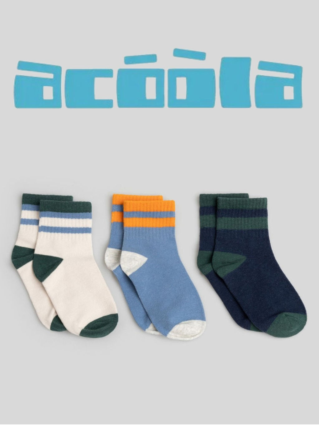 Носки детские ACOOLA Riki набор 3 пары разноцветные