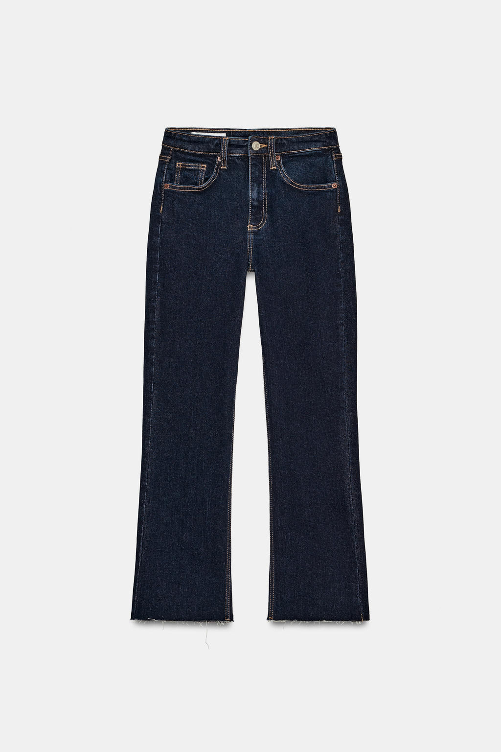 TRF CROPPED FLARE HIGH-WAIST JEANS - Zara фото 8