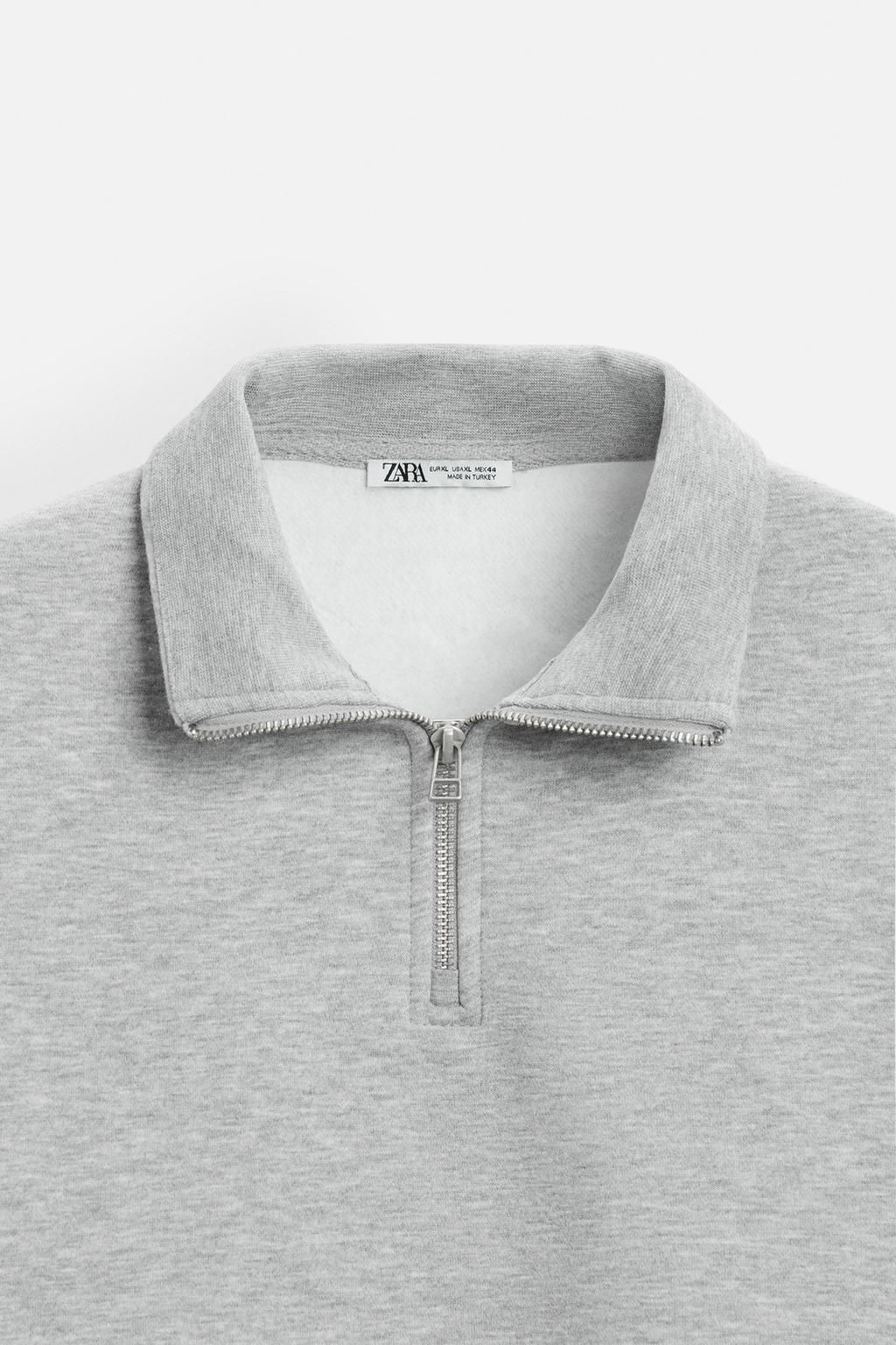 BASIC QUARTER ZIP SWEATSHIRT - Zara фото 17