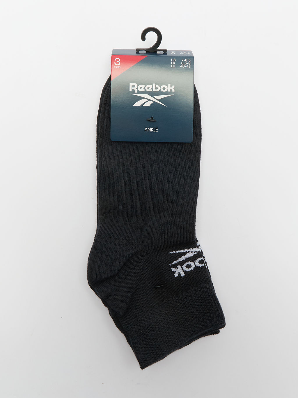 Мужские носки 3 шт. REEBOK ANKLE CORE B VECTOR C 3P Артикул 4282742, черный