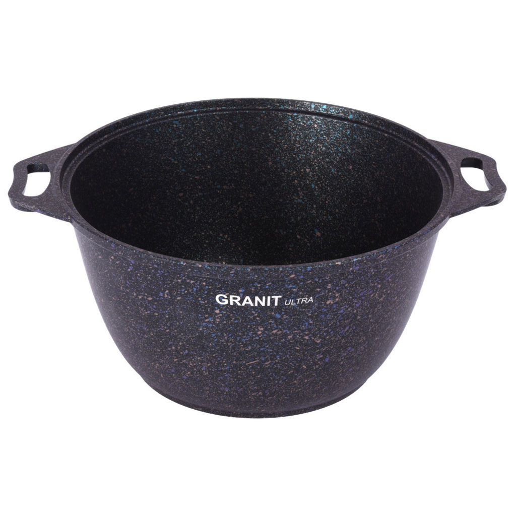 Кастрюля алюмин. 4л (стекл.крышка) (АП) "Granit ultra" blue (кгг42а) (Кукмара)