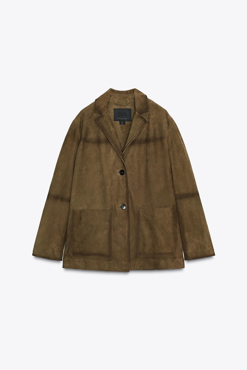 OVERSIZE 100% SUEDE LEATHER BLAZER ZW COLLECTION LIMITED EDITION - Zara фото 4