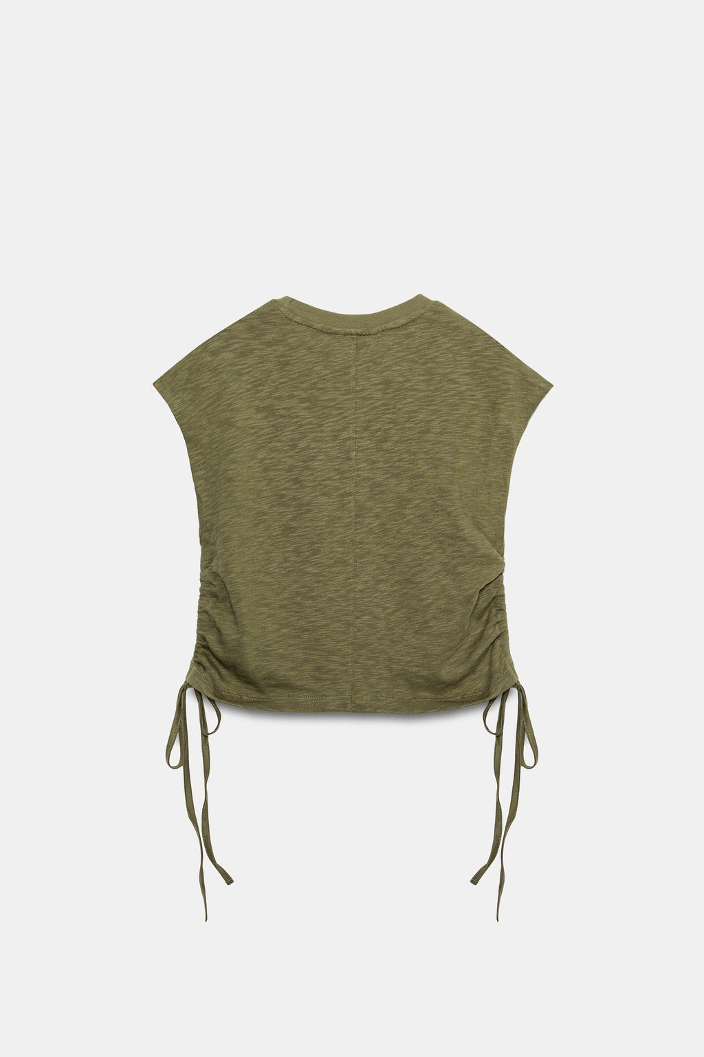 CAMISETA R?STICA FRUNCES / Khaki - Zara фото 3