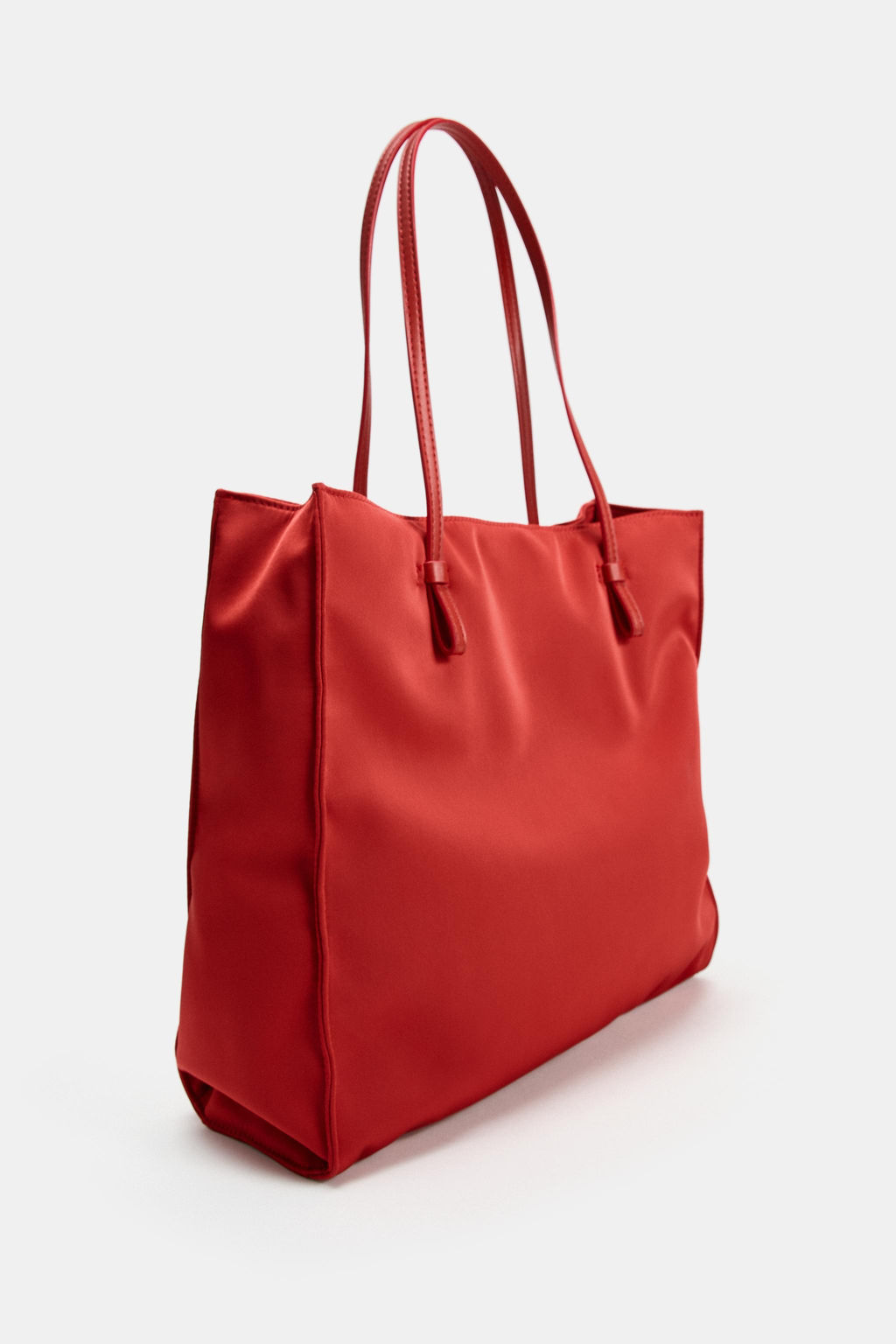 BOLSO SHOPPER SAT?N / Rojo