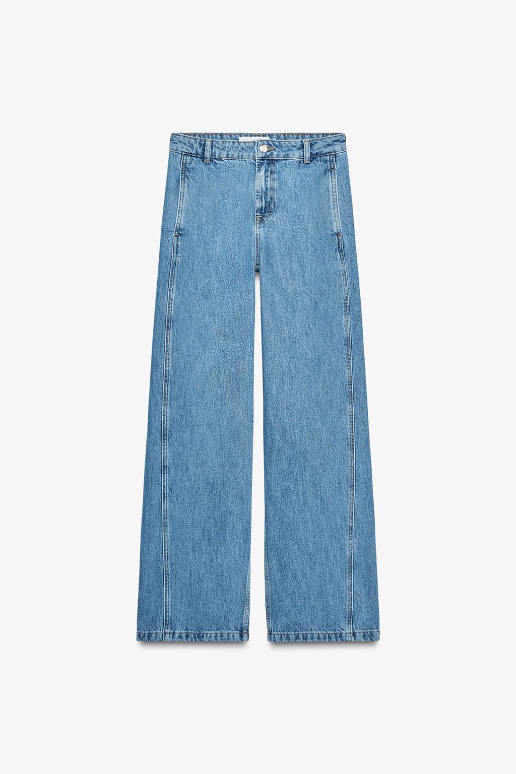 JEANS Z1975 STRAIGHT HIGH WAIST FRONT SEAM - Zara фото 5