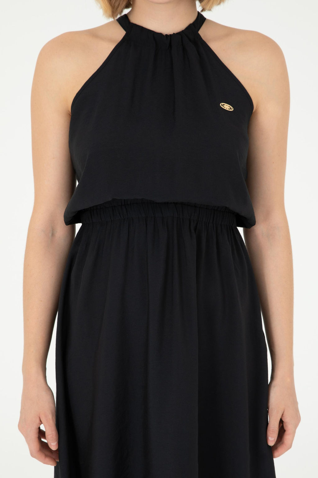 Женское черное тканое платье - U.s. polo assn фото 5