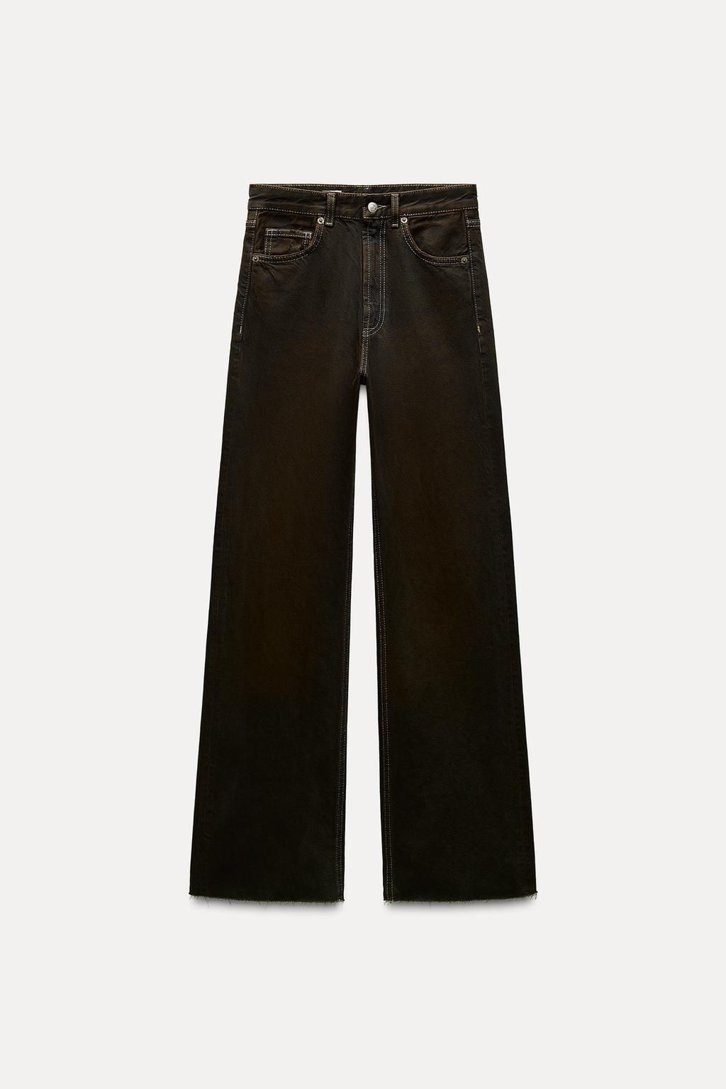 TRF HIGH-WAIST WIDE-LEG JEANS - Zara фото 5