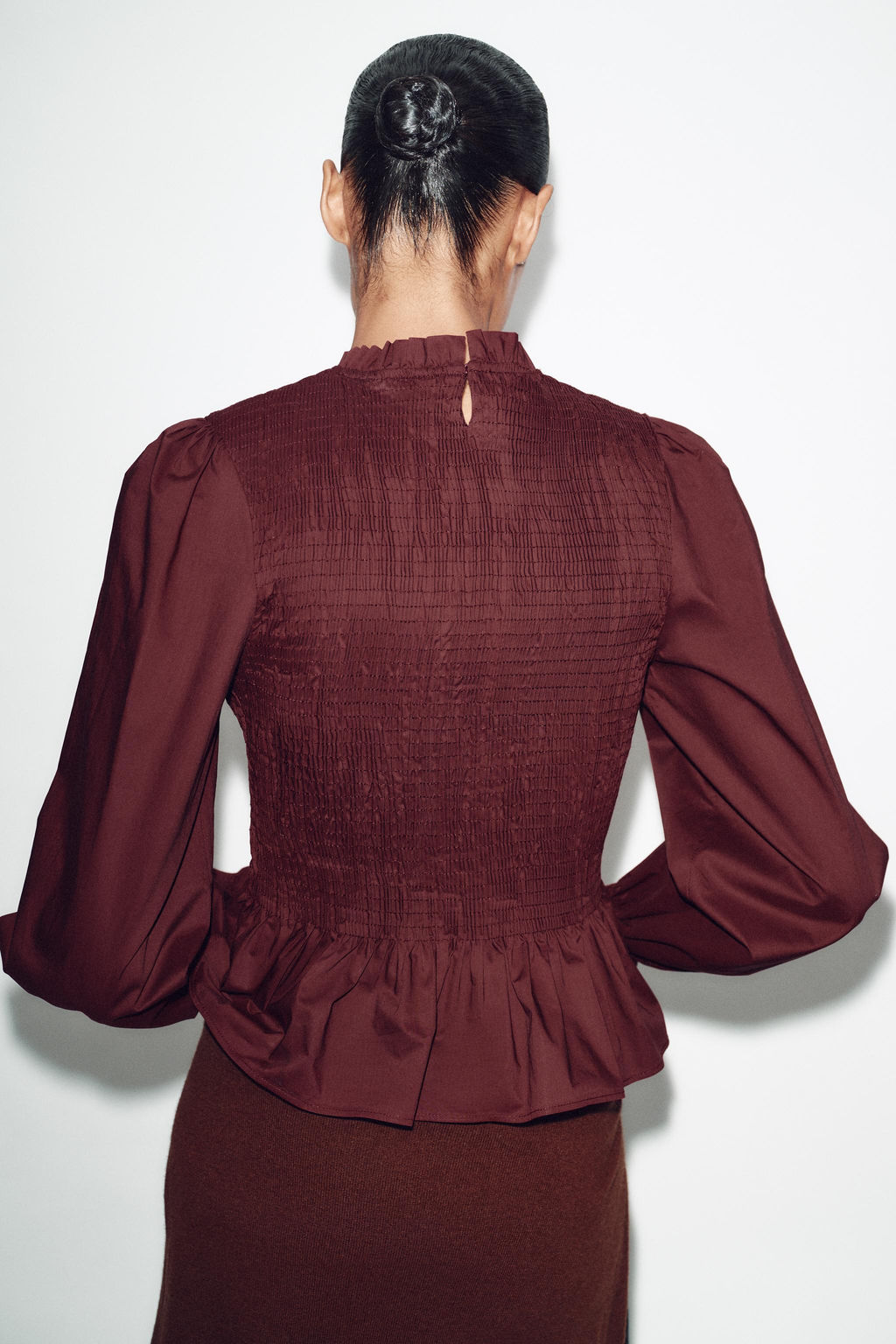 CAMISA NIDO DE ABEJA / Burgundy - Zara фото 6