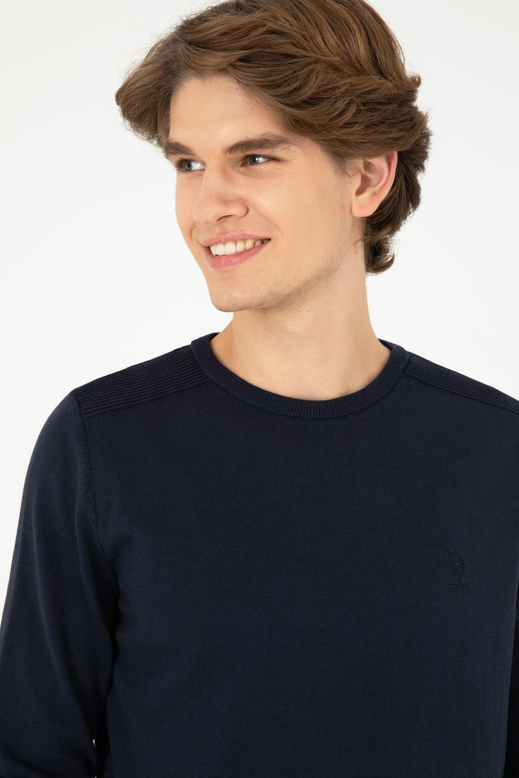 Мужской темно-синий базовый свитер Неожиданная скидка в корзине - U.s. polo assn фото 2