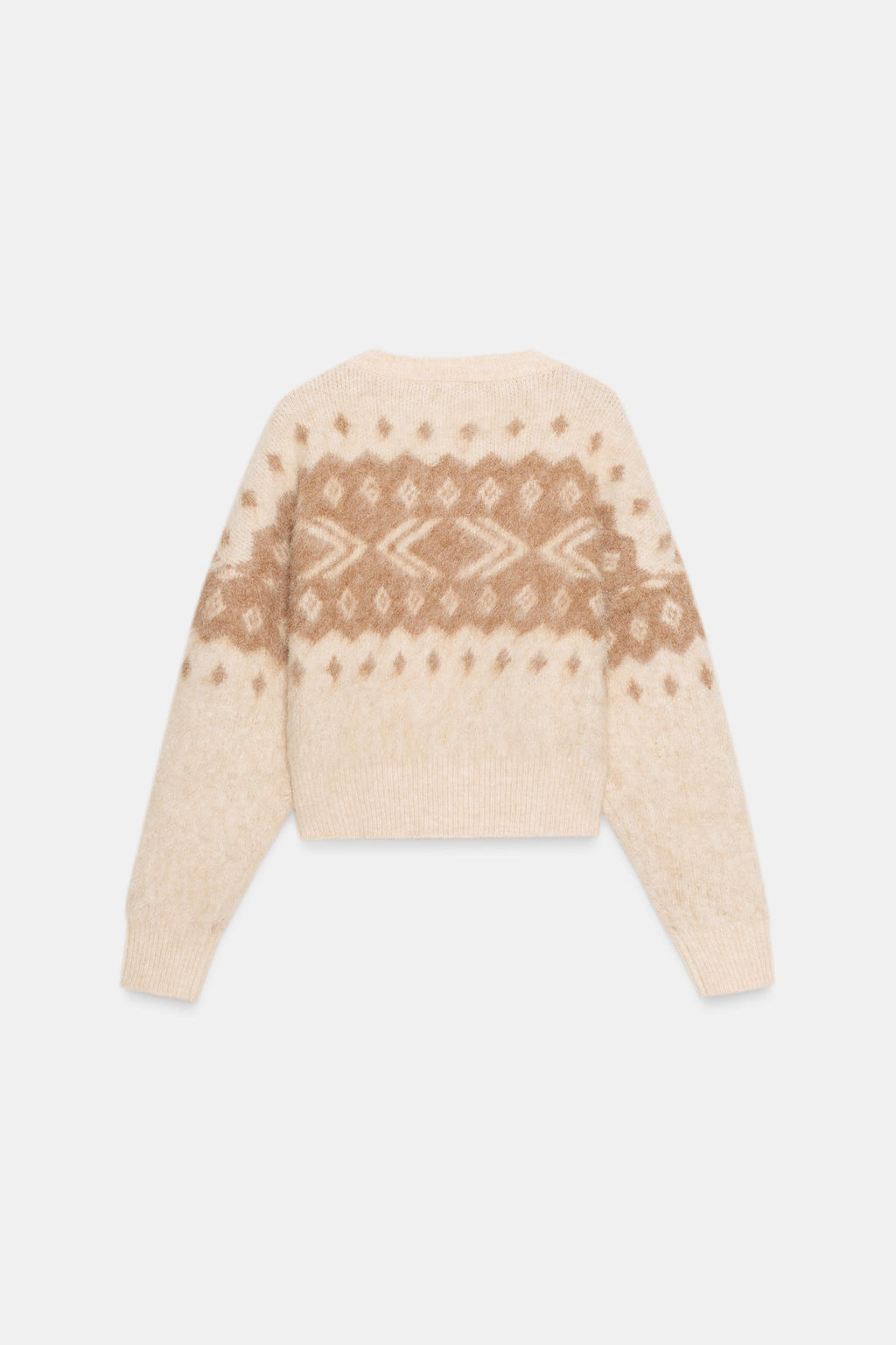 BRUSHED EFFECT JACQUARD KNIT JUMPER - Zara фото 4