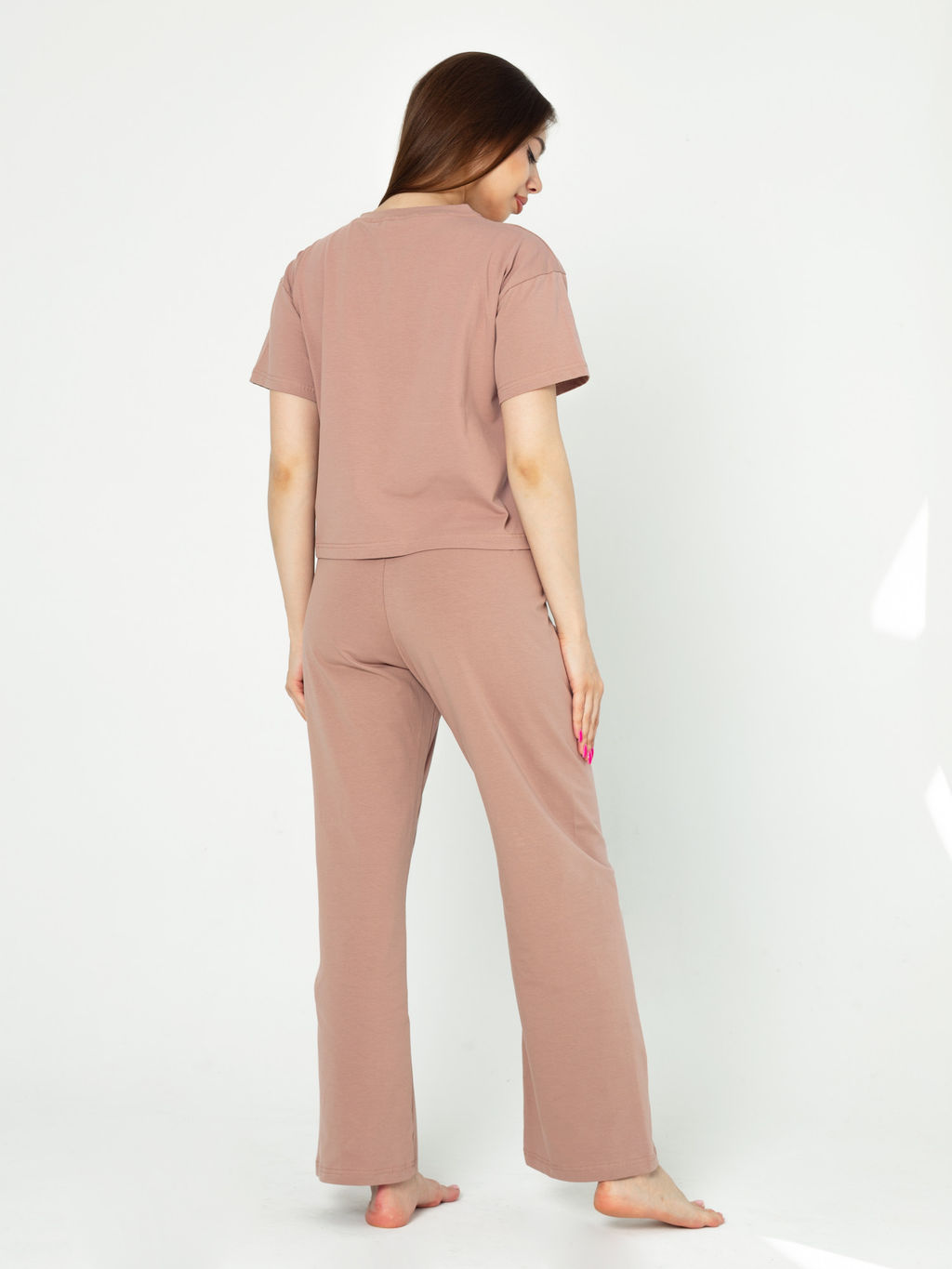 Костюм женский кулирка с брюками НИКОЛЬ КОФЕ - Domtrik фото 7