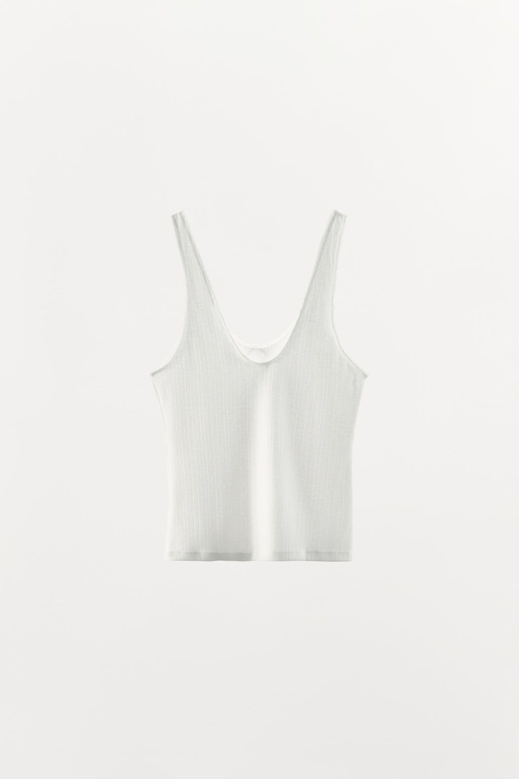TOP POINTELLE LAZO / Blanco
