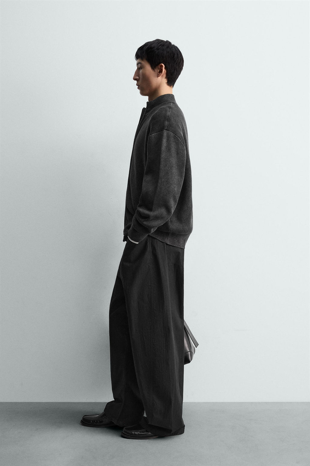 WASHED TEXTURED KNIT CARDIGAN - Zara фото 4