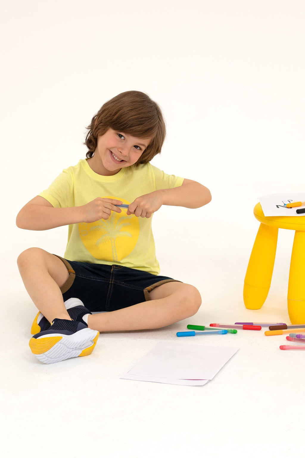 U. S. Polo Assn Детская светло-желтая футболка с круглым вырезом - U.s. polo assn фото 2