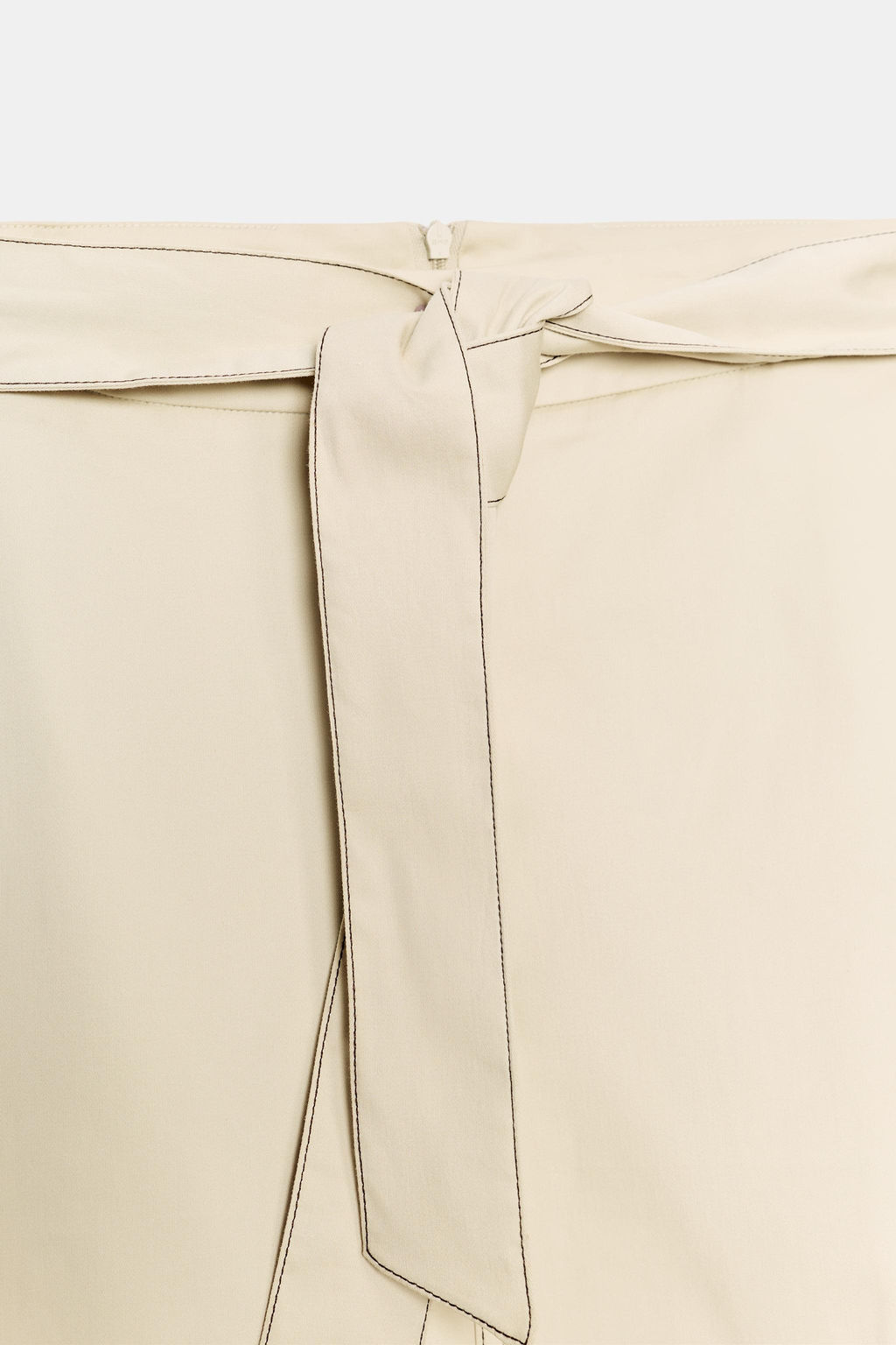 FALDA CINTUR?N PESPUNTES CONTRASTE / Beige - Zara фото 7