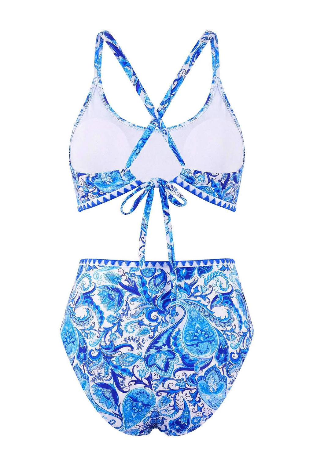 Etnik Desenli Ucgen Yuksek Bel Bikini Tak?m? TBESS26BT00021